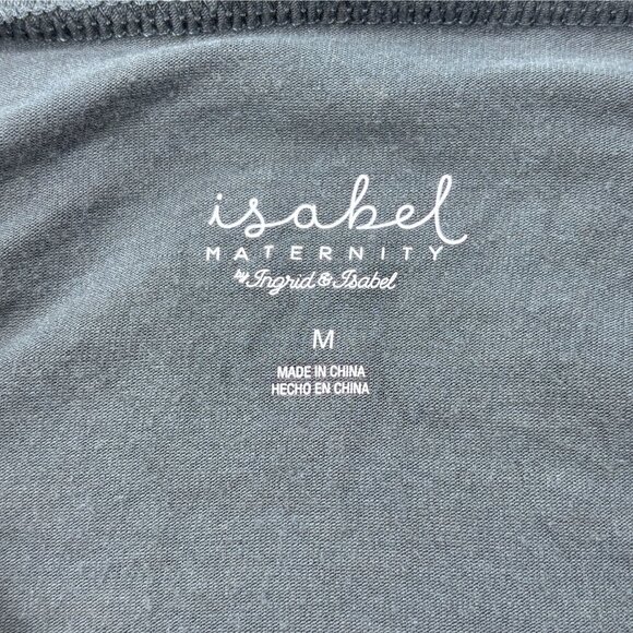 Isabel Maternity "Hello Baby" Graphic Tee Shirt Medium Gray - Picture 4 of 10